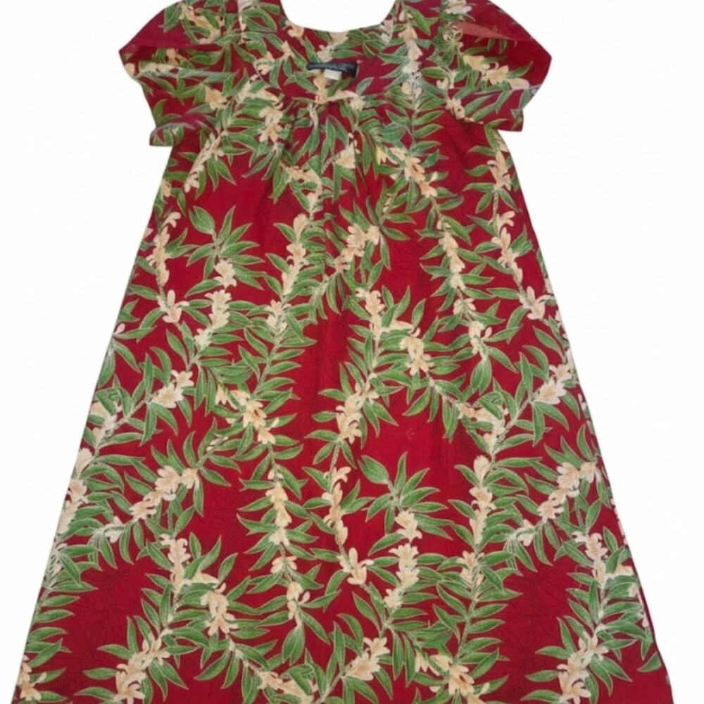 Vintage Hawaiian Reserve Collection Muumuu Dress Red XS
